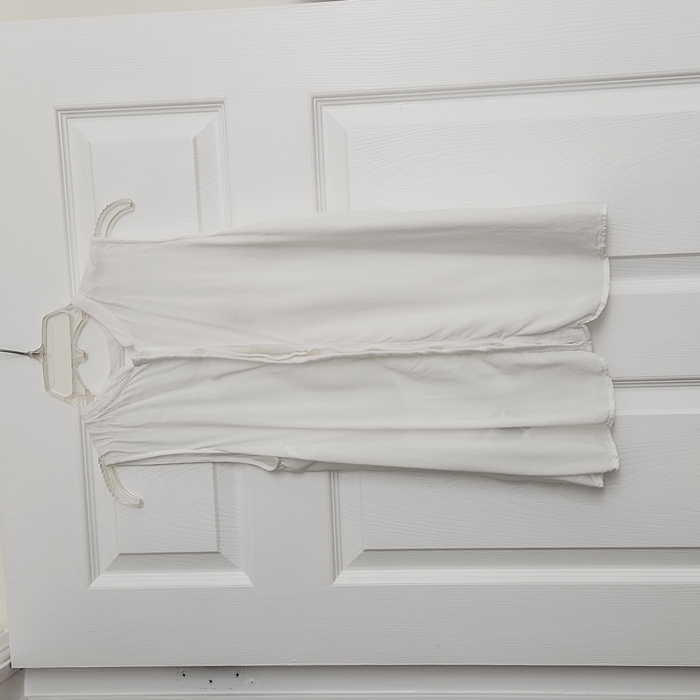 BCBGeneration white Draped Back Button Down Shirt - image 1